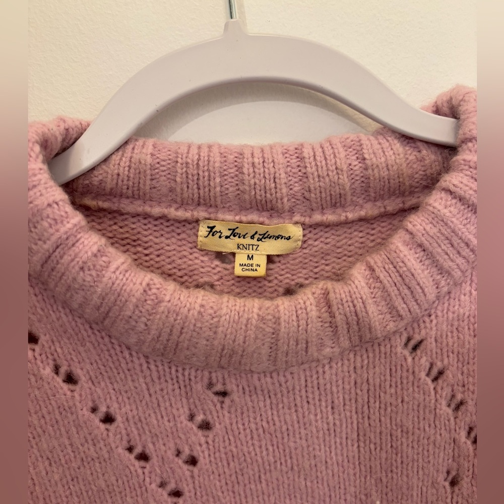 For Love And Lemons Mia Sweater - Lavender - Medium - Picture 9 of 9